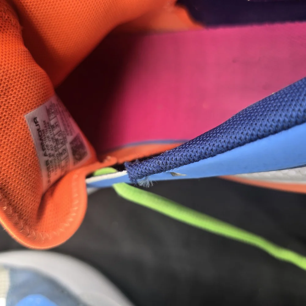 Under Armour Blue‎ and Orange Athletic Shoes Performance Design